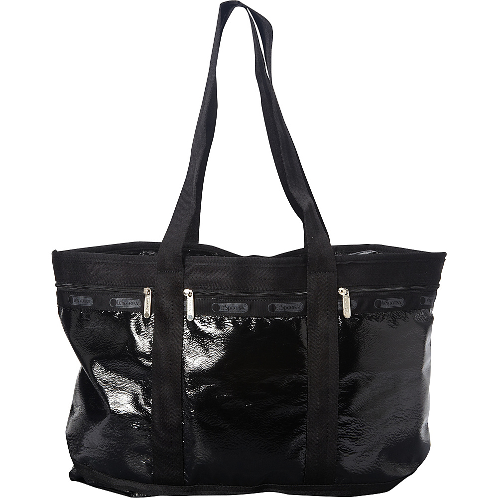 LeSportsac Travel Tote Black Crinkle Patent LeSportsac Luggage Totes and Satchels