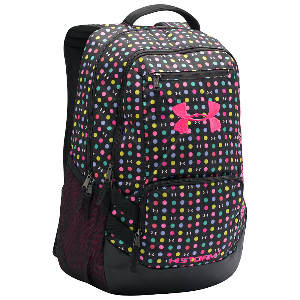 Under Armour Hustle Backpack II Black Harmony Red Under Armour Laptop Backpacks