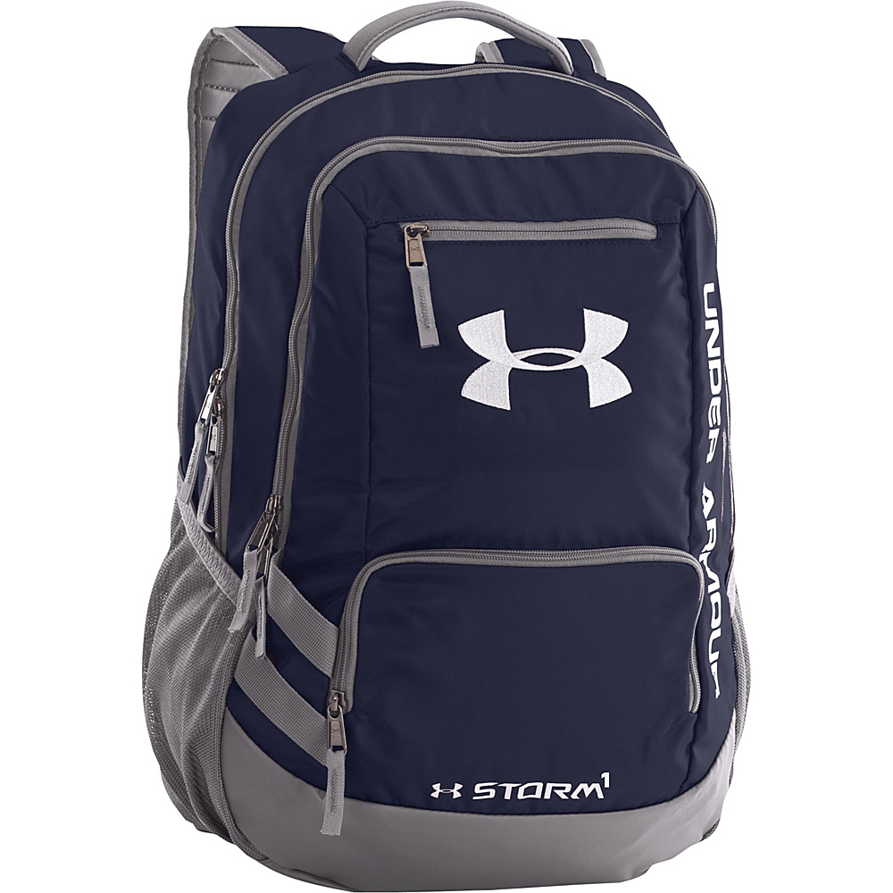 Under Armour Hustle Backpack II Midnight Navy Graphite Silver Under Armour Business Laptop Backpacks