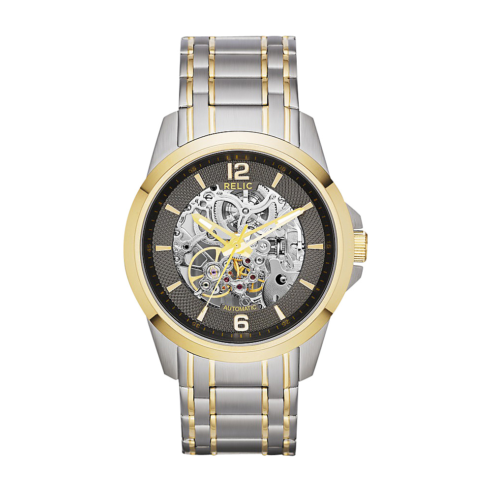 Relic Automatic Skeleton Dial Watch Silver Relic Watches