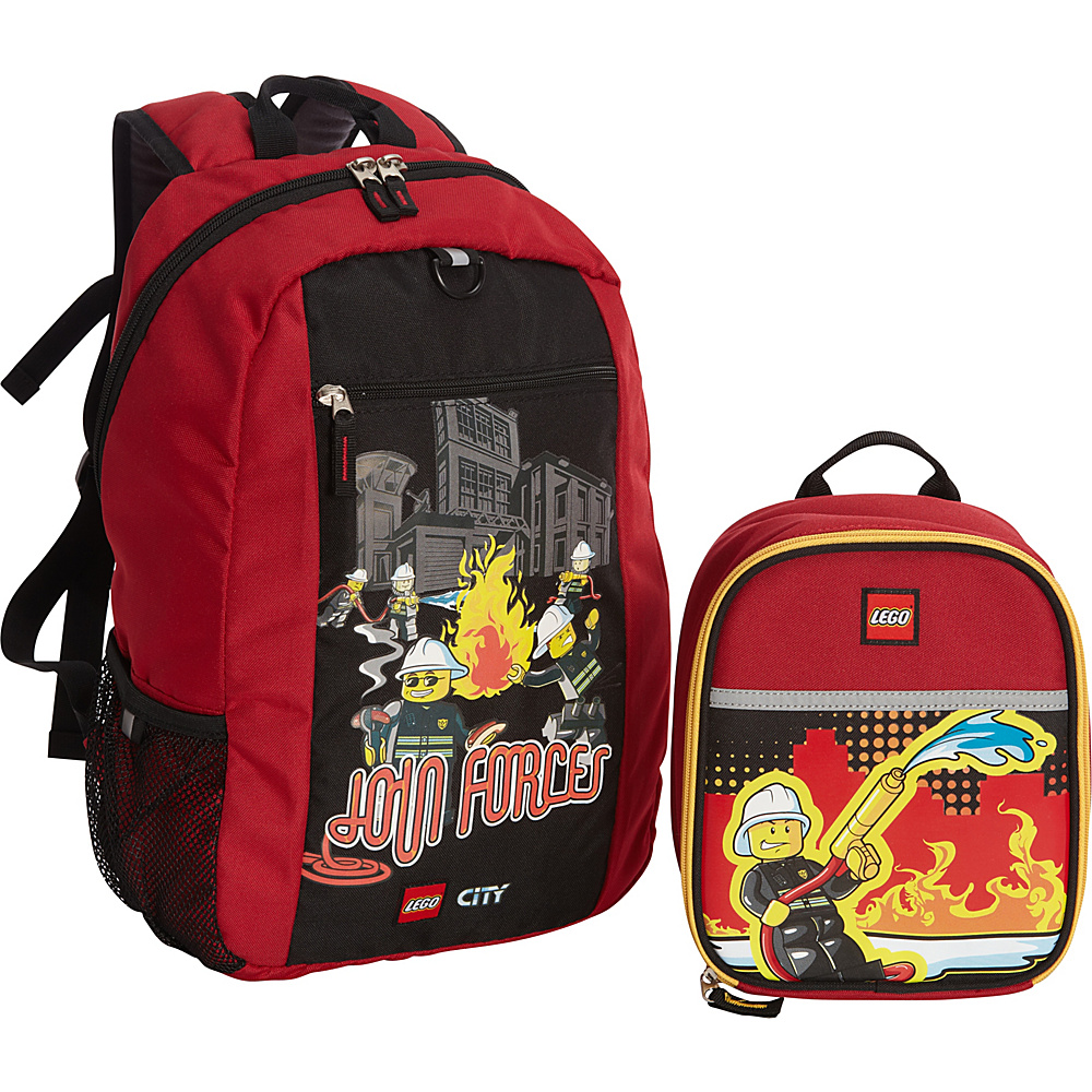 LEGO City Fire Join Forces Basic Backpack Fire Nights Lunch RED LEGO Everyday Backpacks