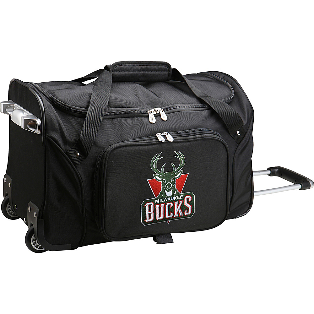 Denco Sports Luggage NBA 22 Rolling Duffel Milwaukee Bucks Denco Sports Luggage Wheeled Duffels
