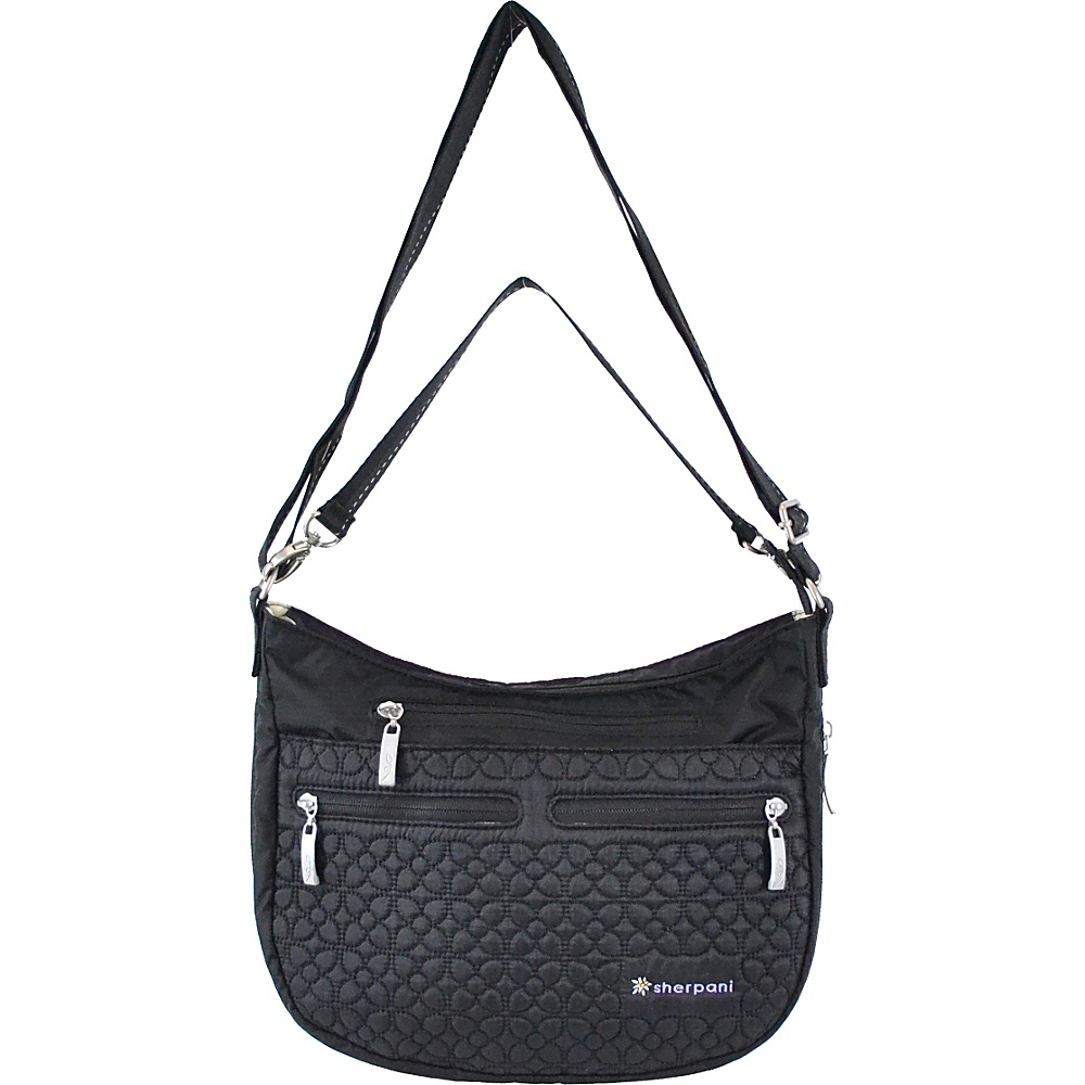 Sherpani Que Messenger Shoulder Bag Black Sherpani Fabric Handbags