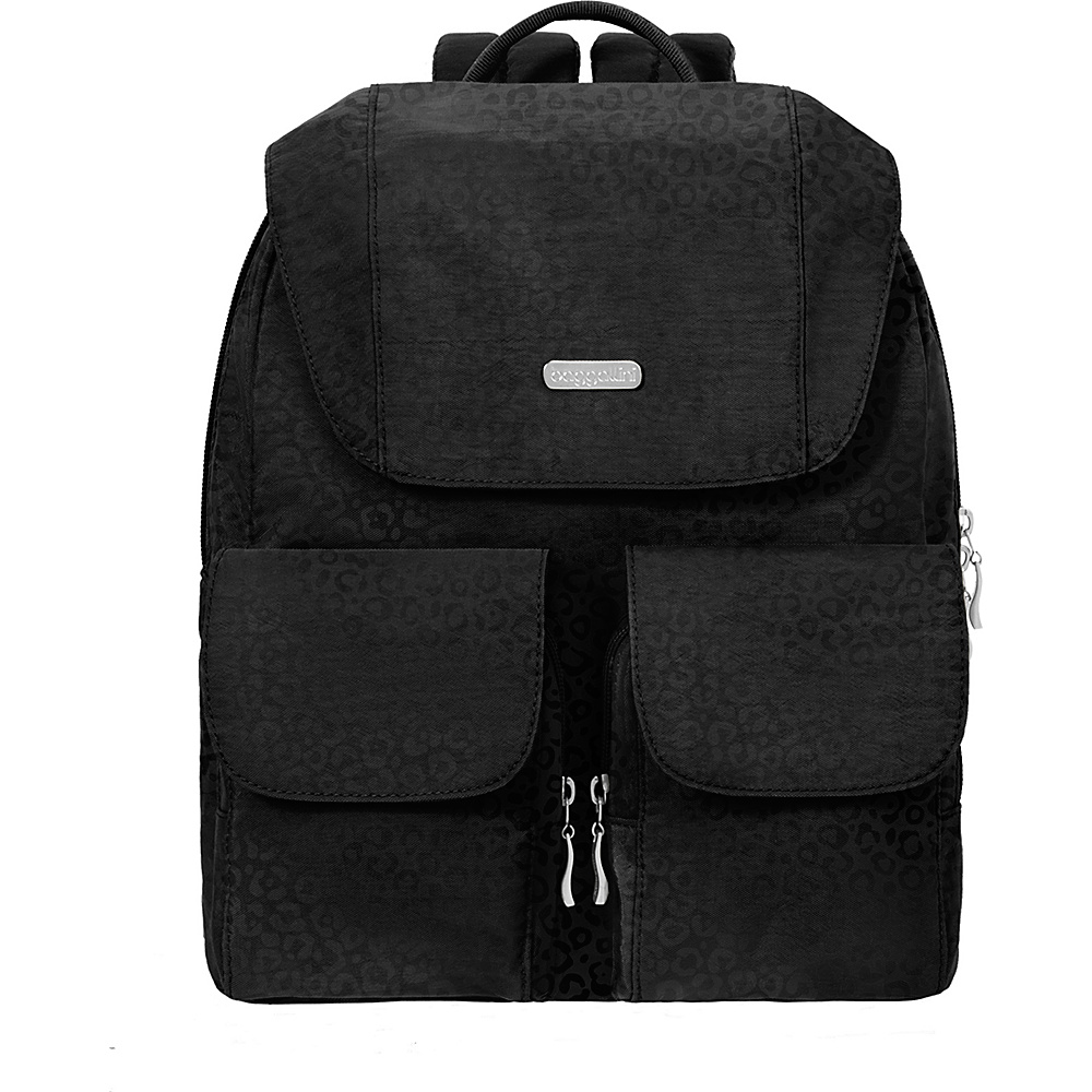 baggallini Mission Backpack Black Cheetah baggallini Fabric Handbags