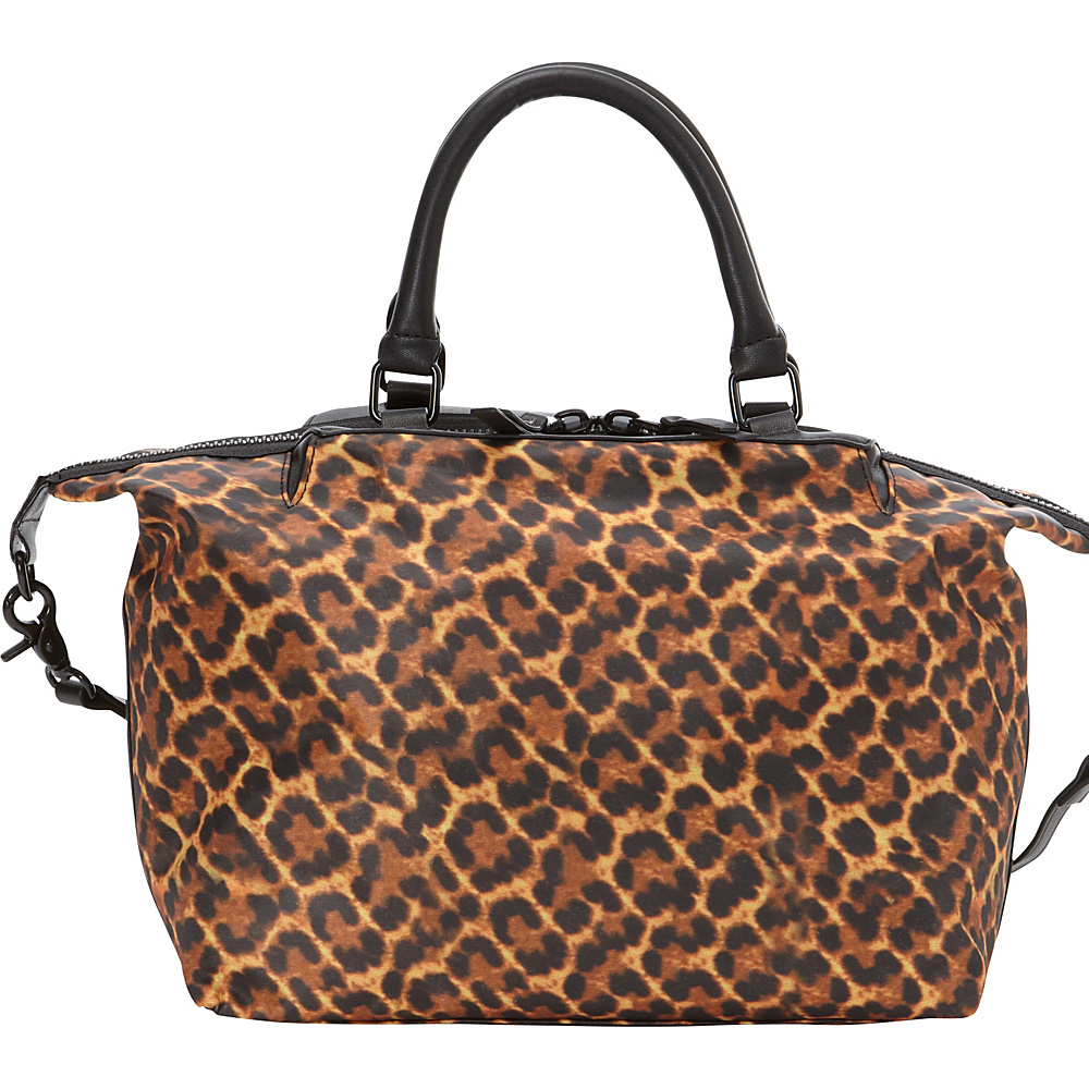 French Connection Piper Tote Leopard Black French Connection Manmade Handbags