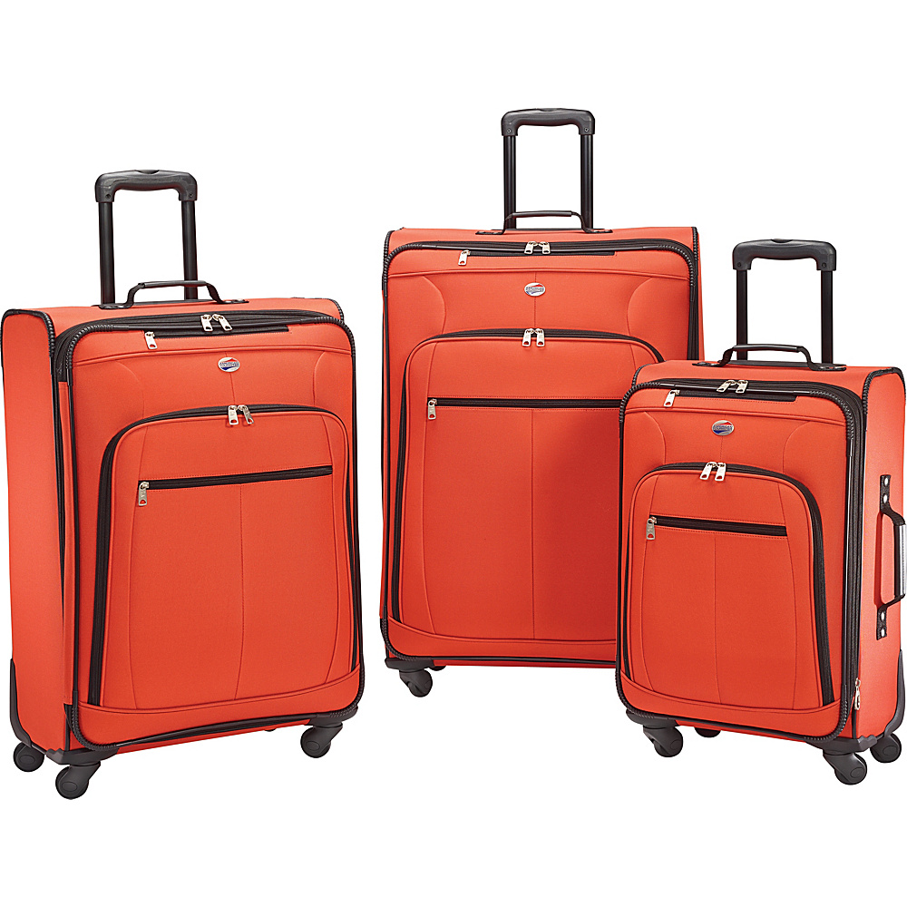 American Tourister Pop Plus 3pc Spinner Set Orange American Tourister Luggage Sets