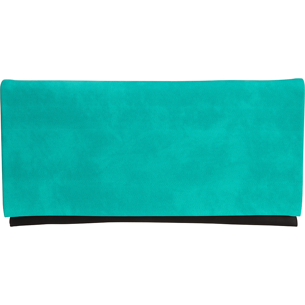 JNB Color Block Clutch Emerald JNB Fabric Handbags