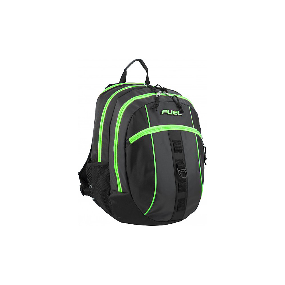 Fuel Active Backpack Black with Green Sizzle Fuel Everyday Backpacks