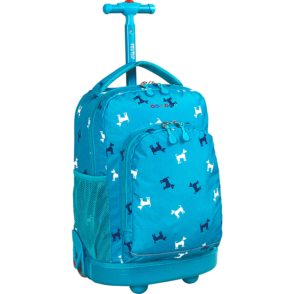 J World New York Sunny Rolling Backpack Puppy J World New York Rolling Backpacks