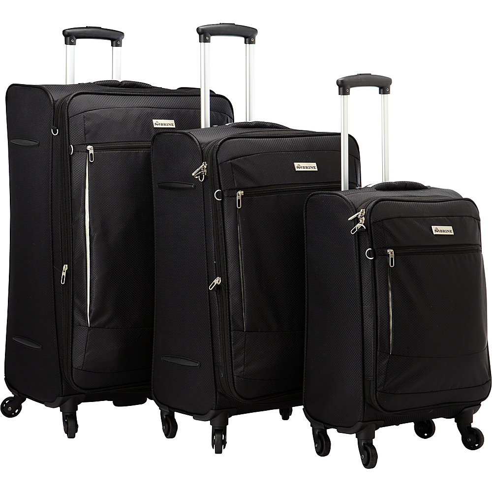McBrine Luggage A188 ECO Exp Three Piece Set Black McBrine Luggage Luggage Sets