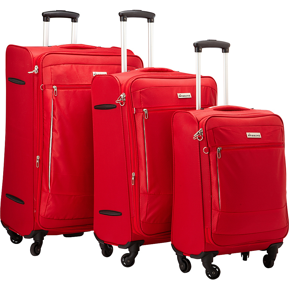 McBrine Luggage A188 ECO Exp Three Piece Set Red McBrine Luggage Luggage Sets