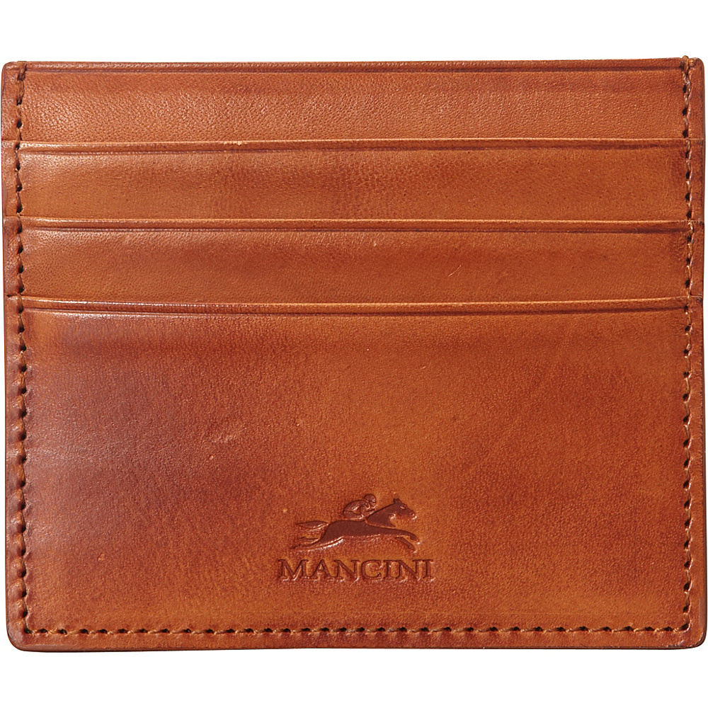 Mancini Leather Goods RFID Secure Tesoro Credit Card Case Tan Mancini Leather Goods Men s Wallets
