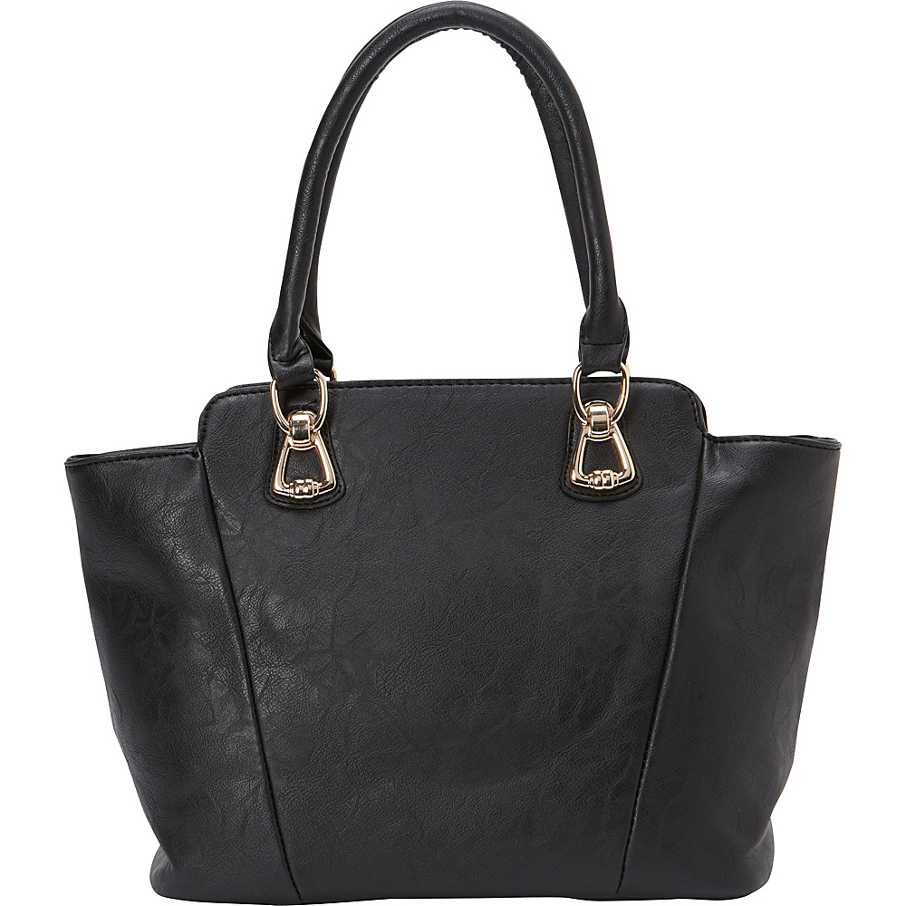 SW Global Flora Tote Bag Solids Black SW Global Manmade Handbags