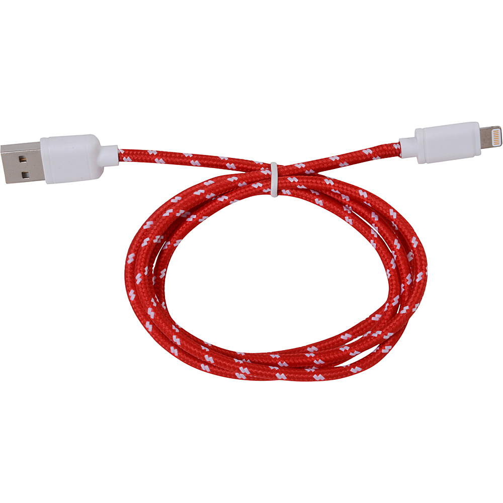Digital Treasures MFI Certified Braided Charge Sync Cable Red Digital Treasures Electronic Accessories