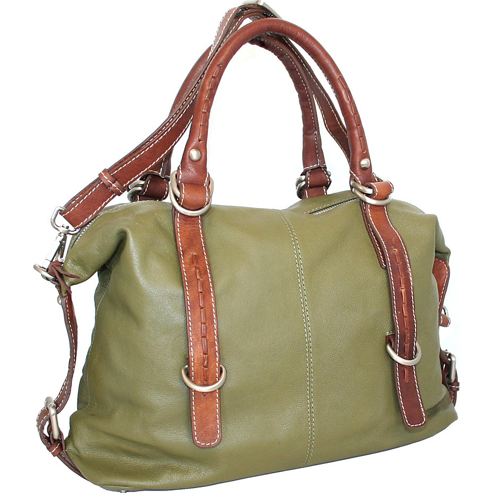 Nino Bossi Wild Wendy Satchel Loden Nino Bossi Leather Handbags