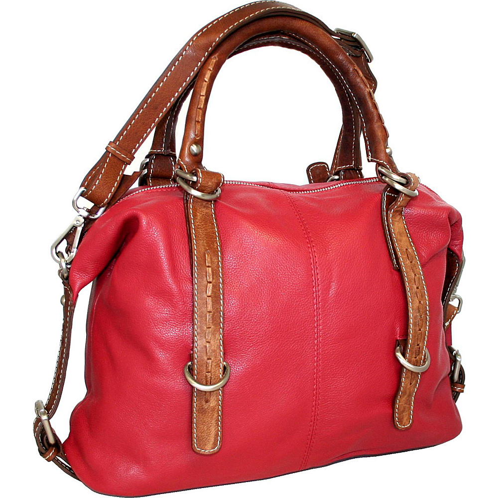 Nino Bossi Wild Wendy Satchel Red Nino Bossi Leather Handbags