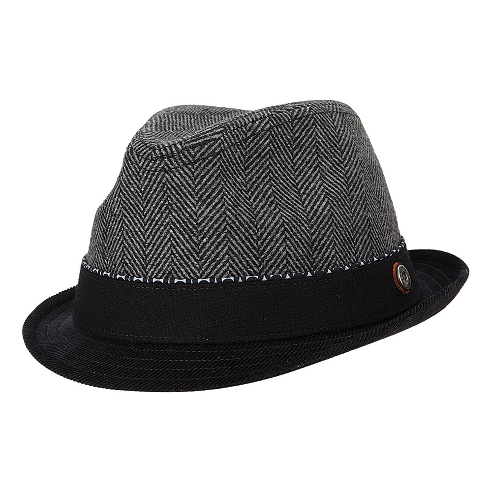 Ben Sherman Wool Herringbone Trilby Hat Smoked Pearl Small Medium Ben Sherman Hats Gloves Scarves