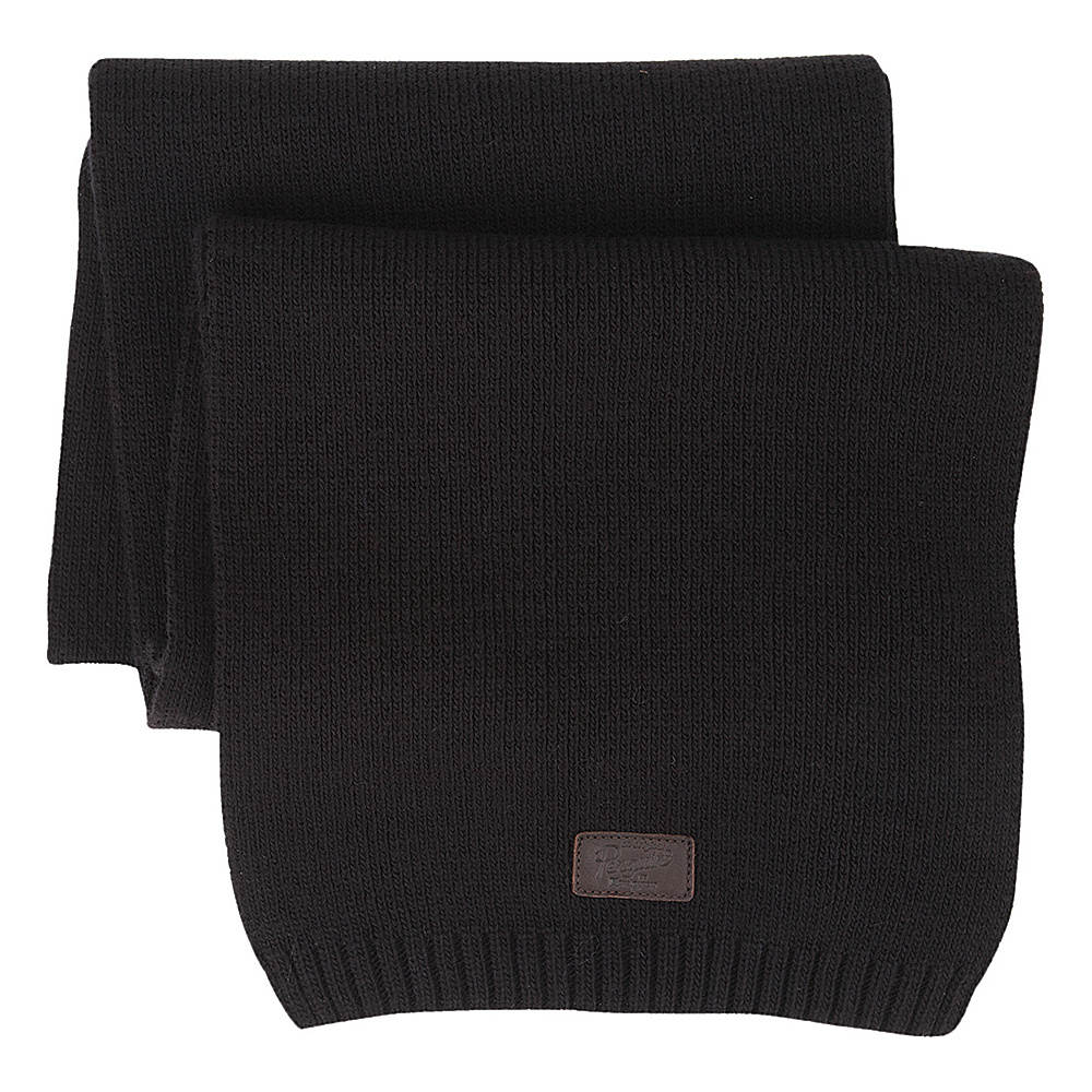 Original Penguin Owler Solid Color Knit Scarf Black Original Penguin Hats Gloves Scarves