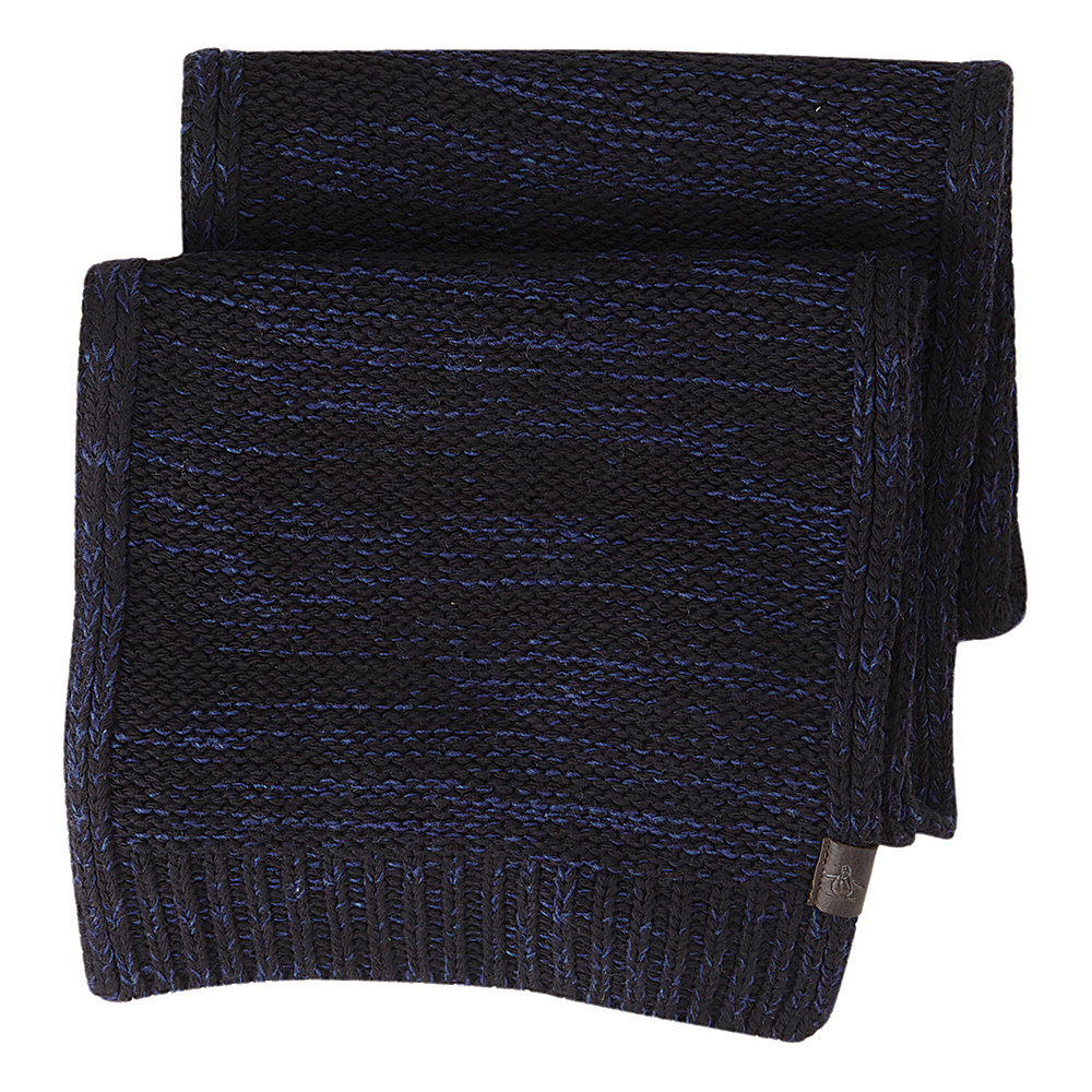 Original Penguin Morrissey Knit Scarf Black Original Penguin Hats Gloves Scarves