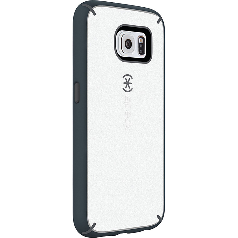 Speck Samsung Galaxy S6 Mightyshell Faceplate White Charcoal Gray Slate Gray Speck Electronic Cases