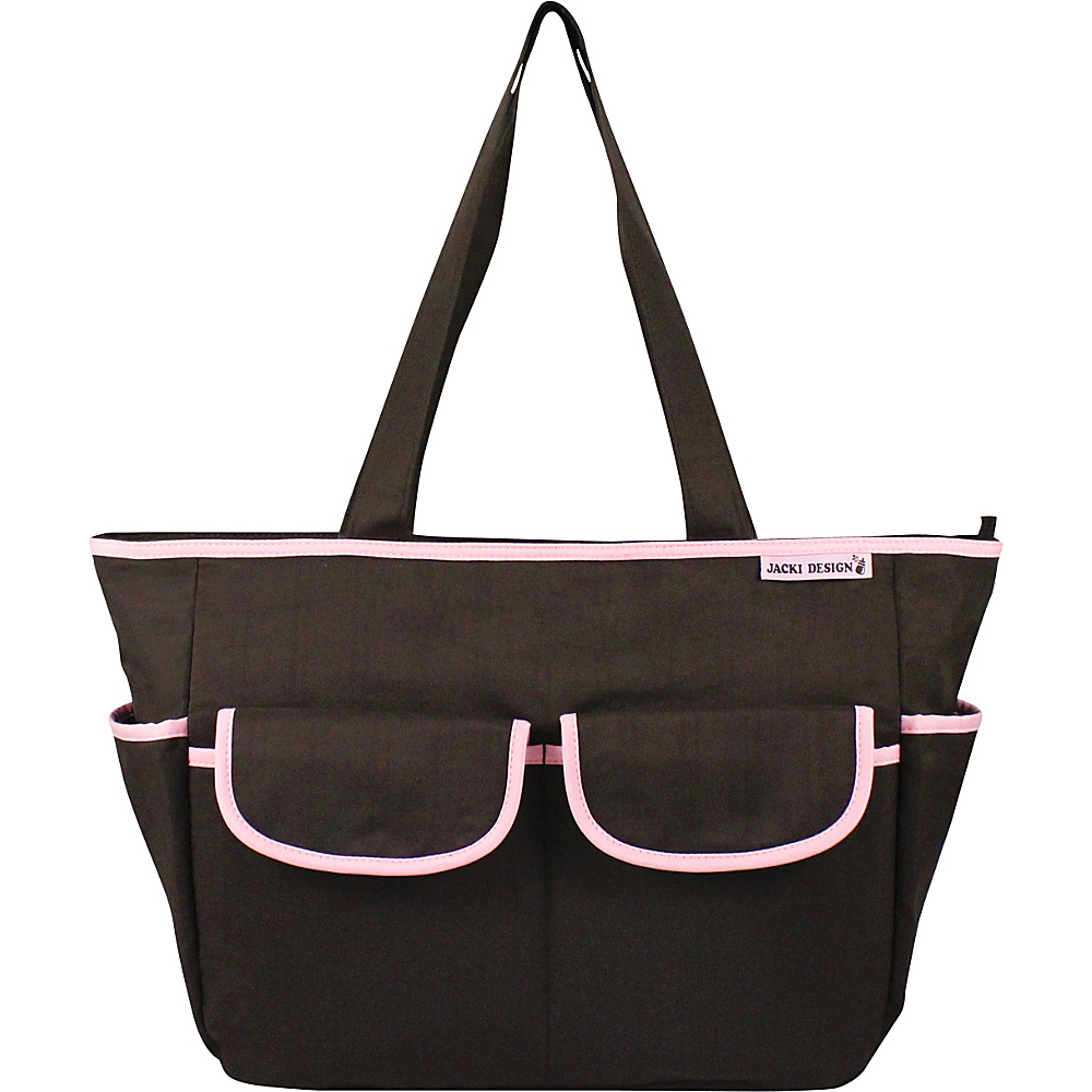 Jacki Design Fashion Diaper Bag Brown Pink Jacki Design Diaper Bags Accessories
