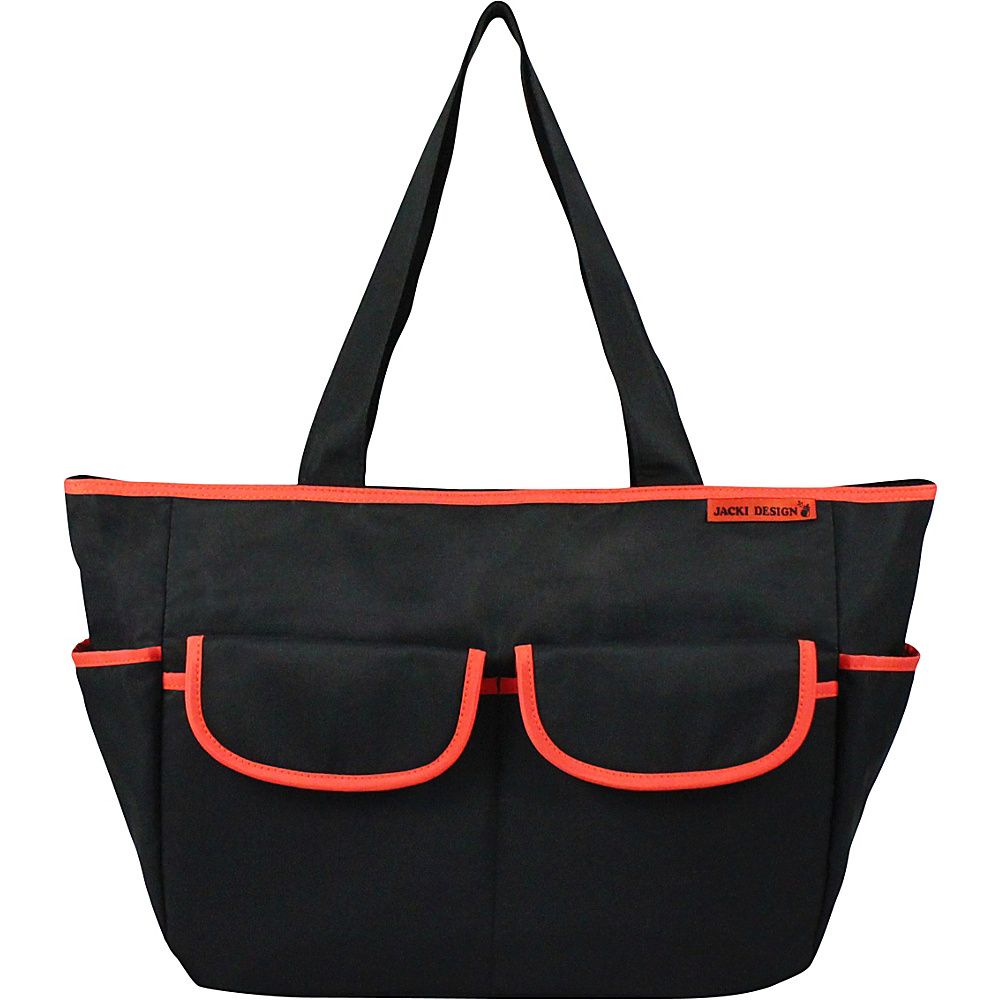 Jacki Design Fashion Diaper Bag Black Orange Jacki Design Diaper Bags Accessories
