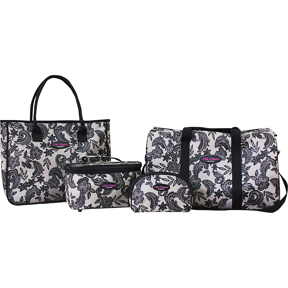 Jacki Design Four Piece Travel Set Black Jacki Design Luggage Sets