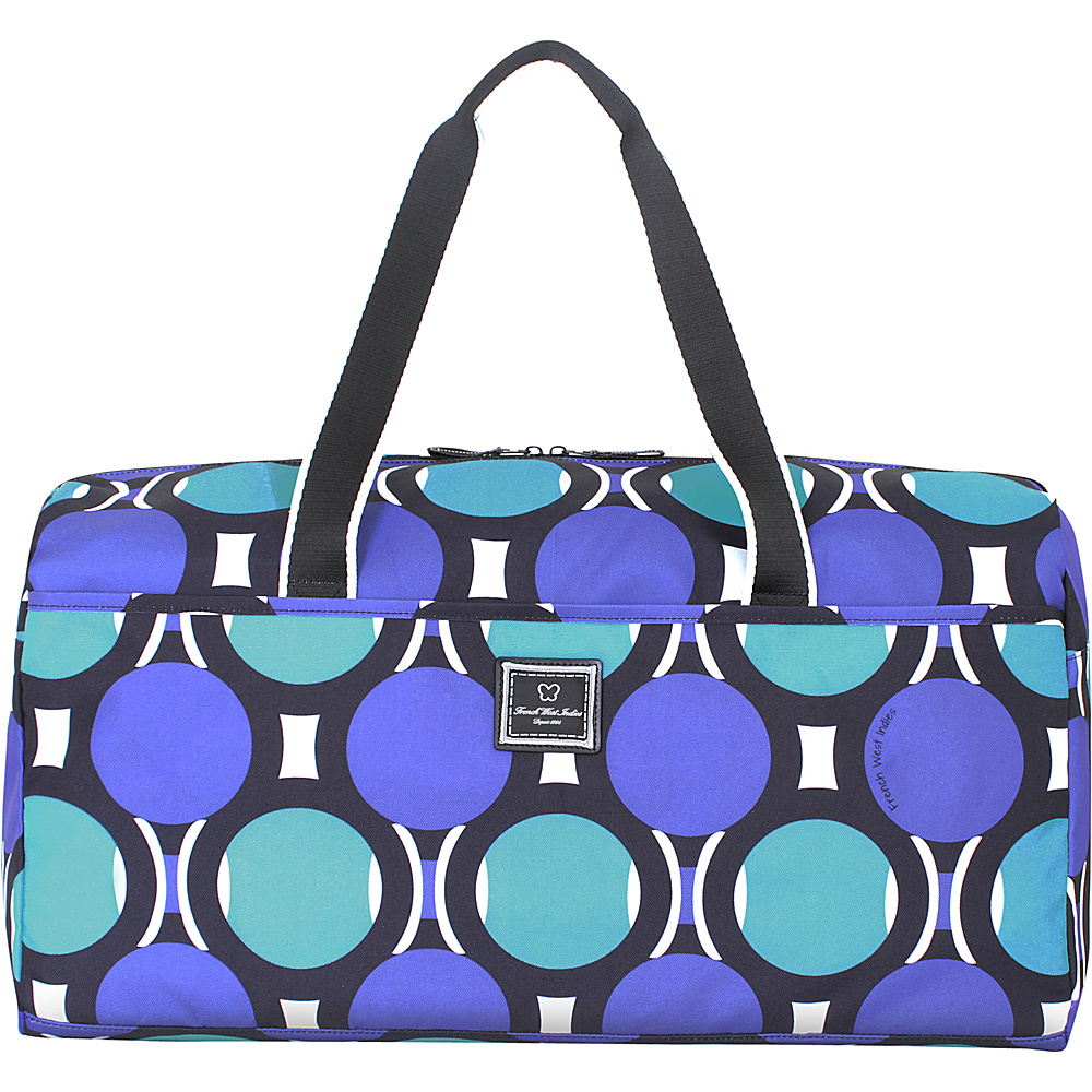 French West Indies 21.5 Soft Duffel Retro Dot Teal French West Indies Travel Duffels