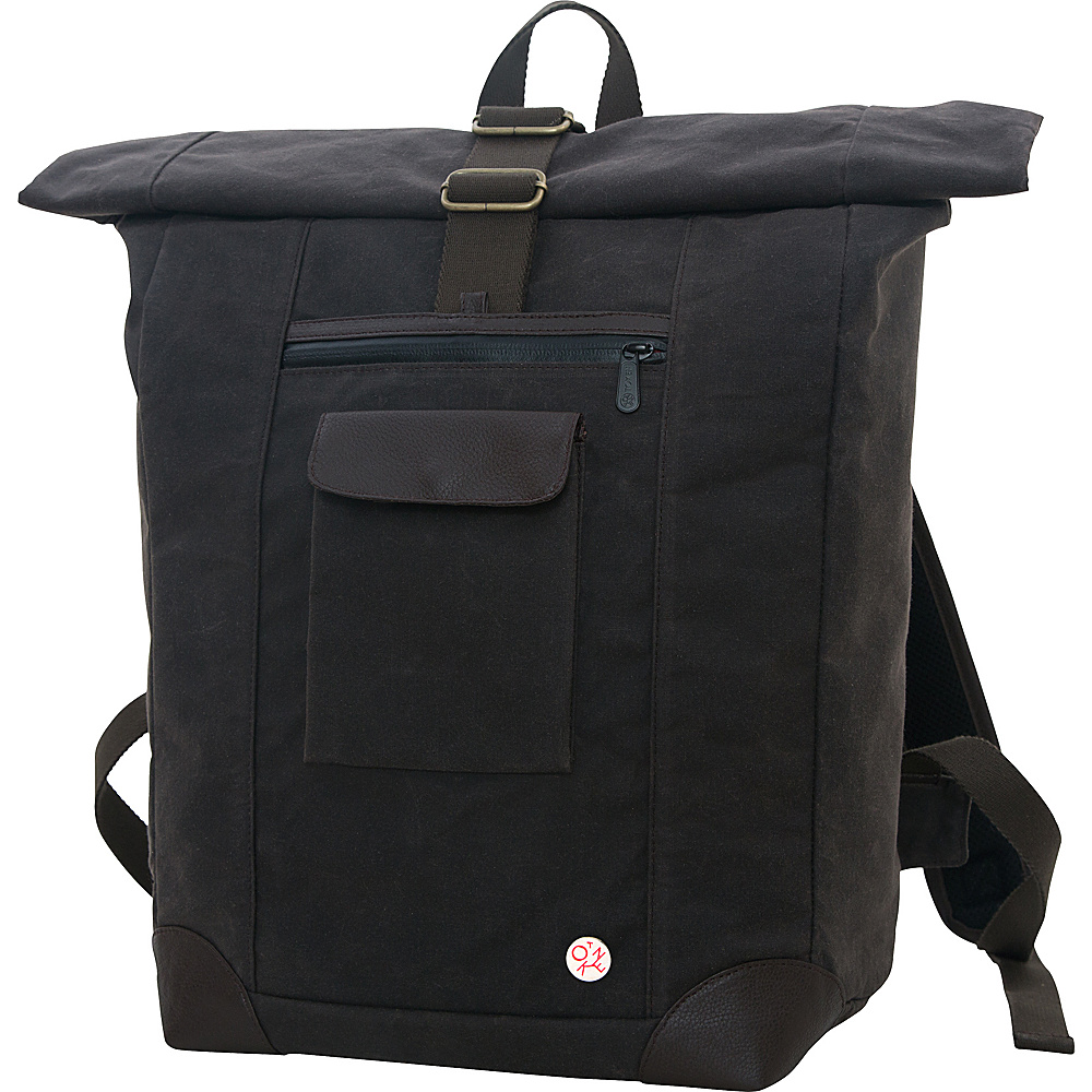 TOKEN Waxed Montrose Backpack Dark Brown TOKEN Business Laptop Backpacks