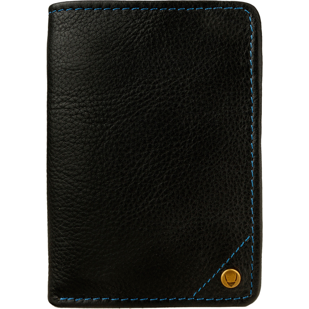 Hidesign Angle Stitch Leather Slim Trifold Wallet Black Hidesign Men s Wallets