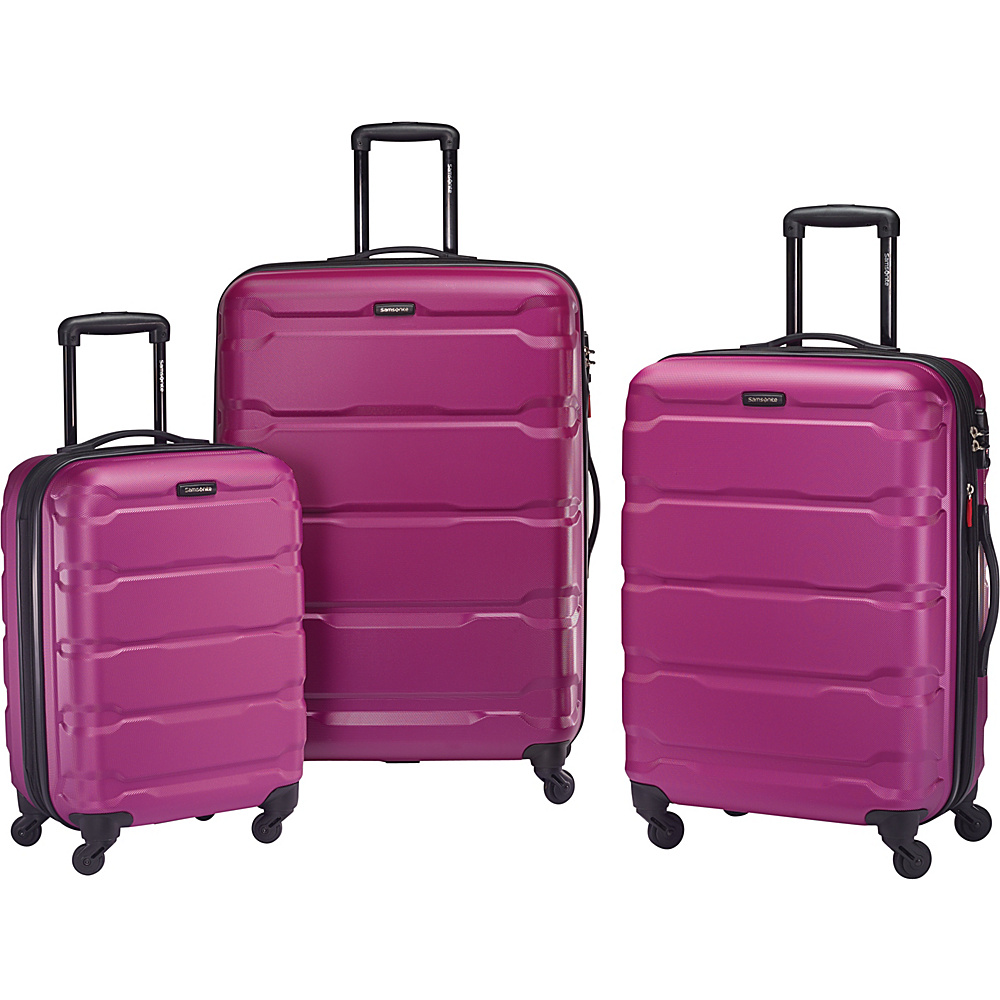 Samsonite Omni PC 3pc Nested Spinner Set Radiant Pink Samsonite Luggage Sets