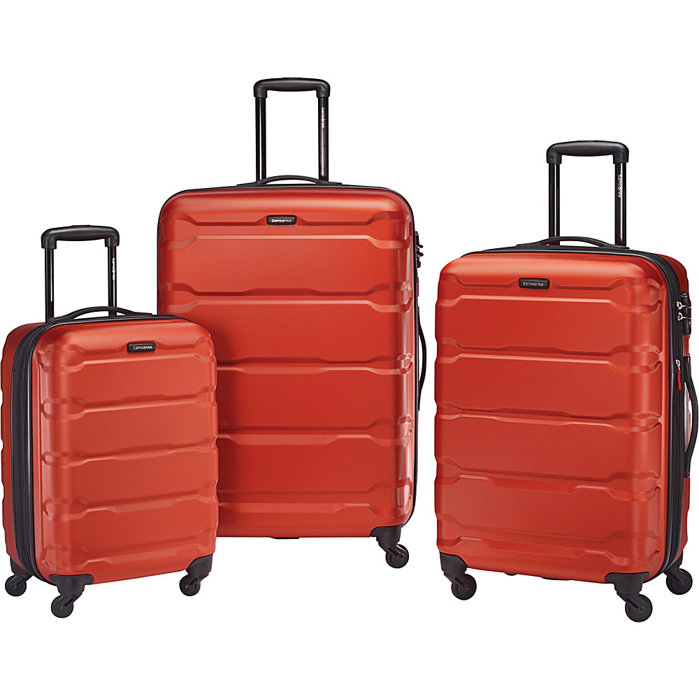 Samsonite Omni PC 3pc Nested Spinner Set Burnt Orange Samsonite Luggage Sets