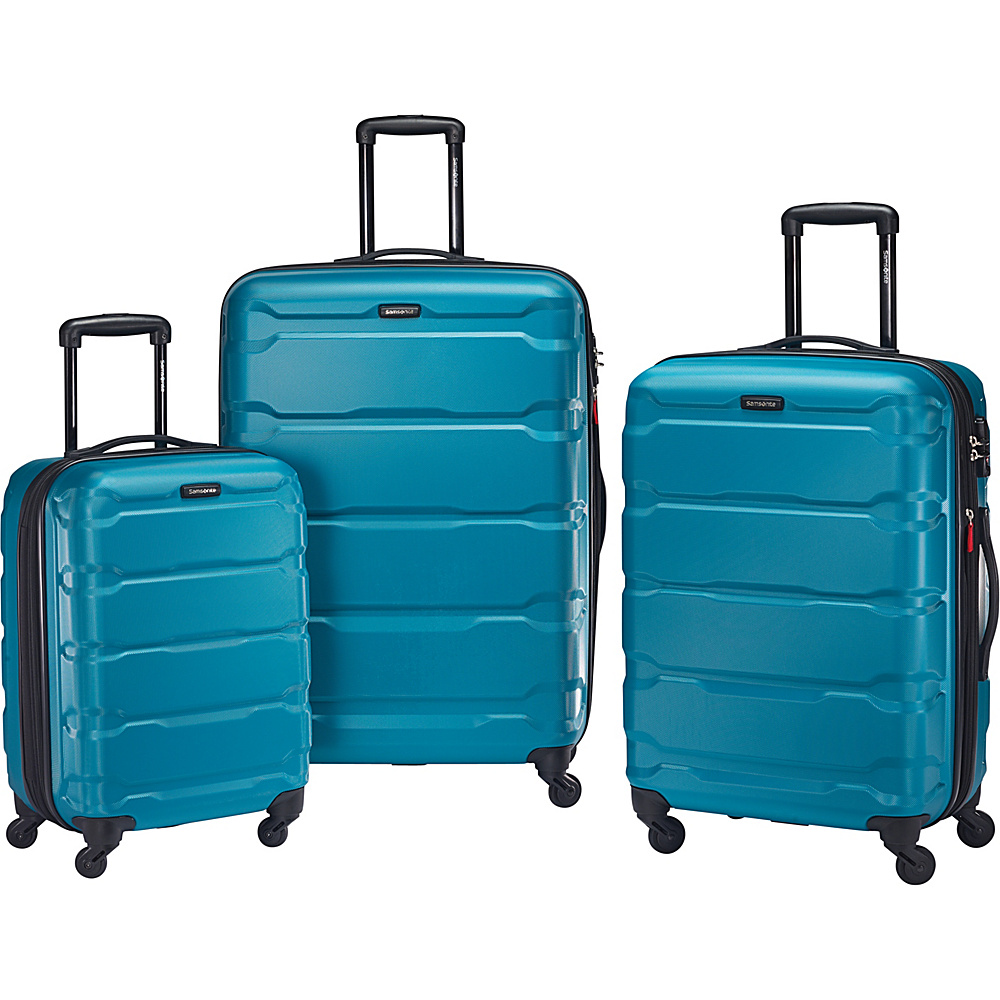 Samsonite Omni PC 3pc Nested Spinner Set Caribbean Blue Samsonite Luggage Sets