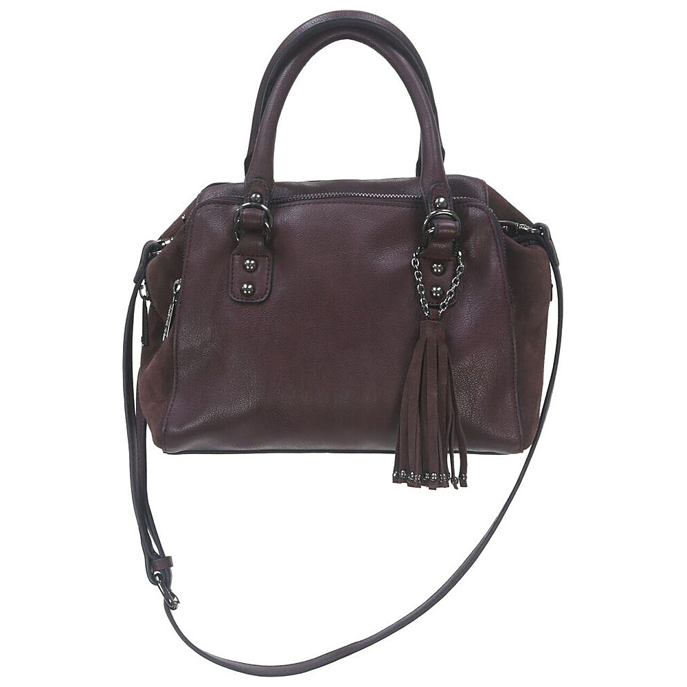 French Connection Jenny Satchel Biker Berry French Connection Manmade Handbags