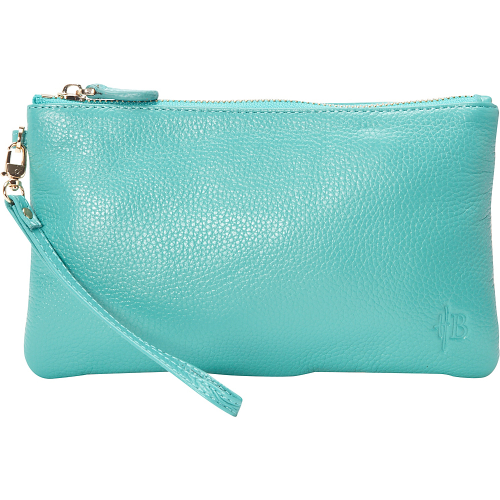 HButler The Mighty Purse Phone Charging Wristlet Turquoise HButler Leather Handbags