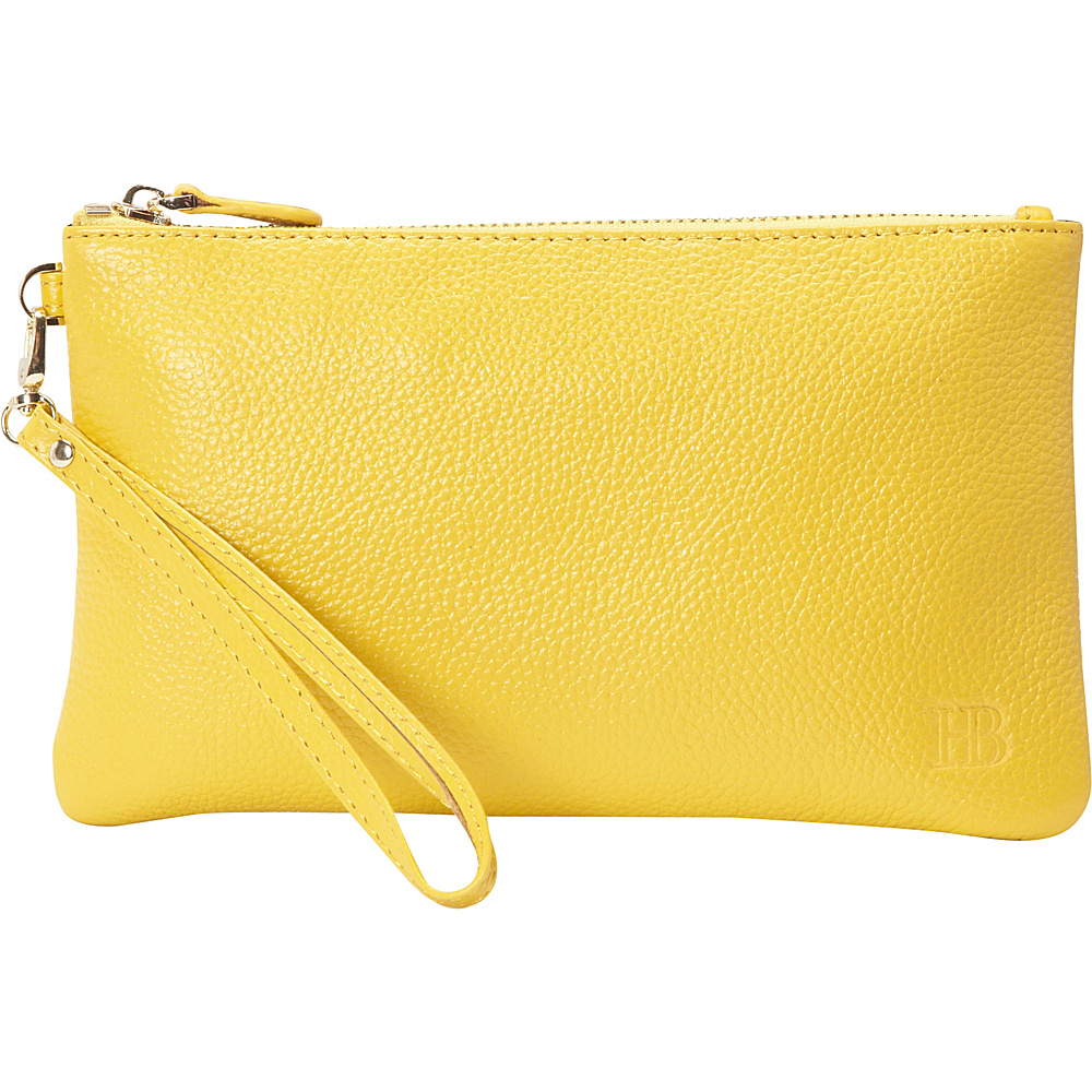 HButler The Mighty Purse Phone Charging Wristlet Squeaky Yellow HButler Leather Handbags