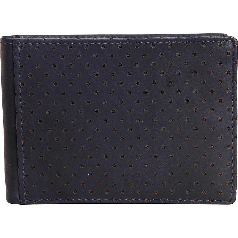 Buxton Cooper Front Pocket Slimfold Wallet Navy Buxton Mens Wallets