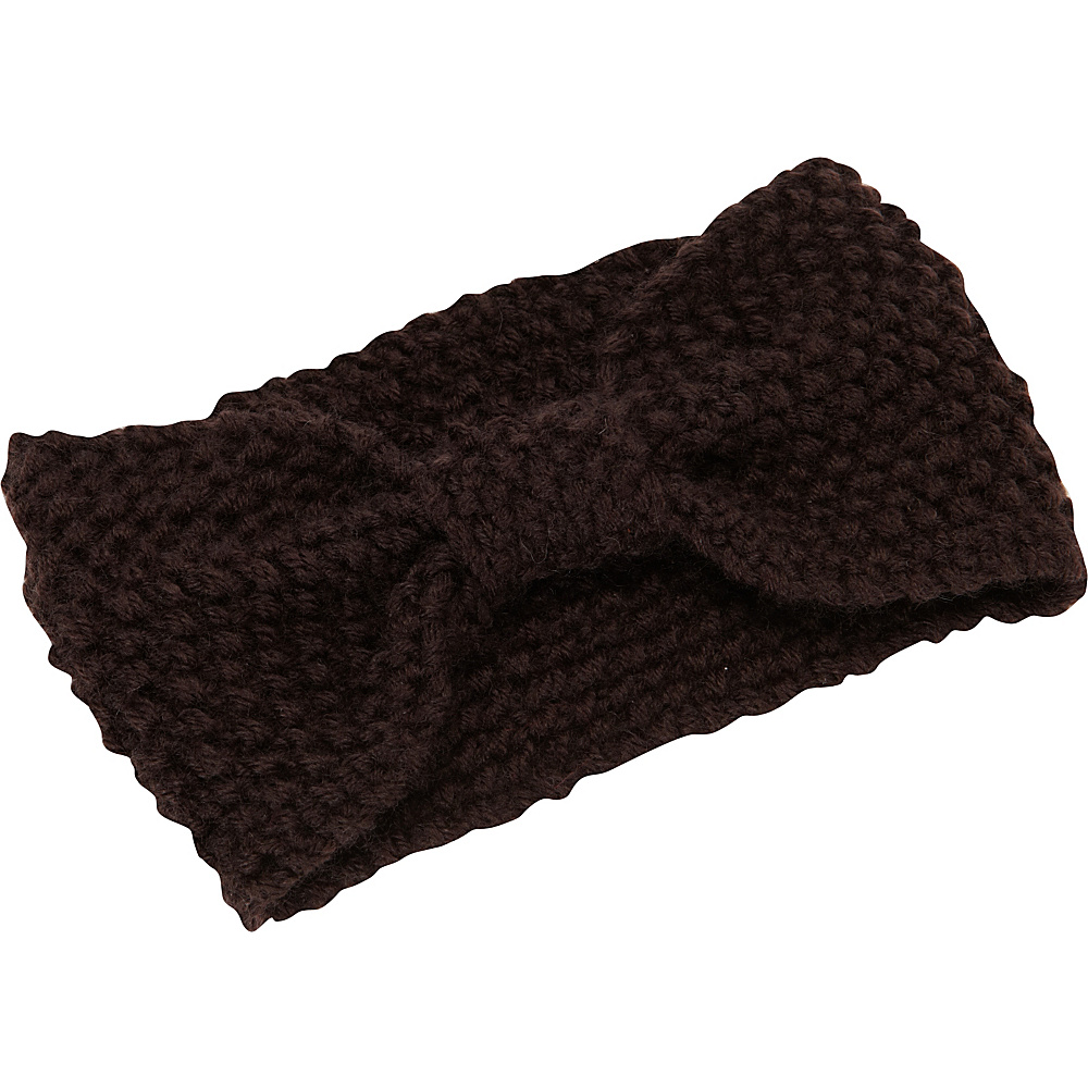Magid Knit Bow Headwrap Brown Magid Hats Gloves Scarves