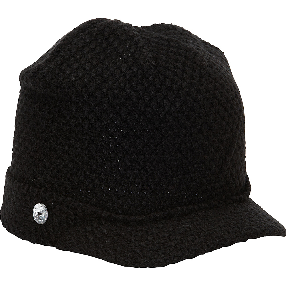 Magid Knit Visor Button Cap Black Magid Hats Gloves Scarves