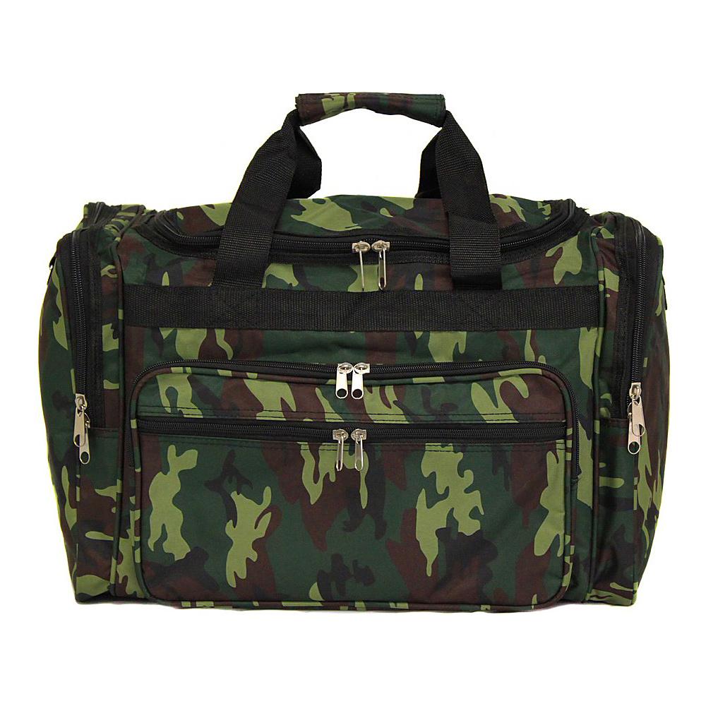 World Traveler Camouflage 22 Travel Duffle Bag Green Camo World Traveler Rolling Duffels