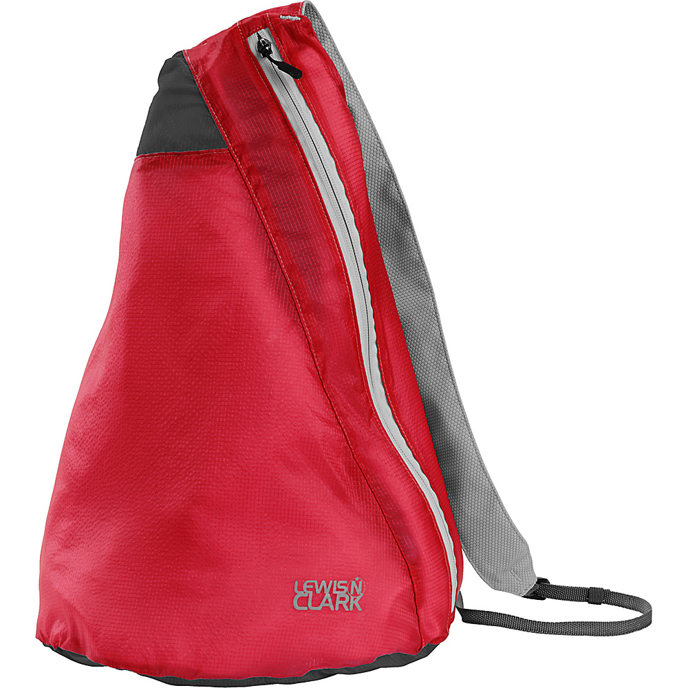 Lewis N. Clark ElectroLight Sling Pack Red Charcoal Lewis N. Clark Packable Bags