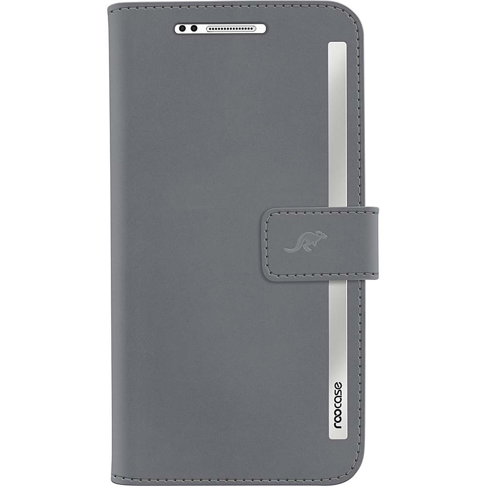 rooCASE Prestige Folio Case for Samsung Galaxy S6 Grey rooCASE Electronic Cases