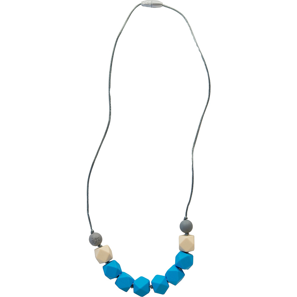 Itzy Ritzy Teething Happens Cube Bead Necklace Malibu Blue Itzy Ritzy Diaper Bags Accessories