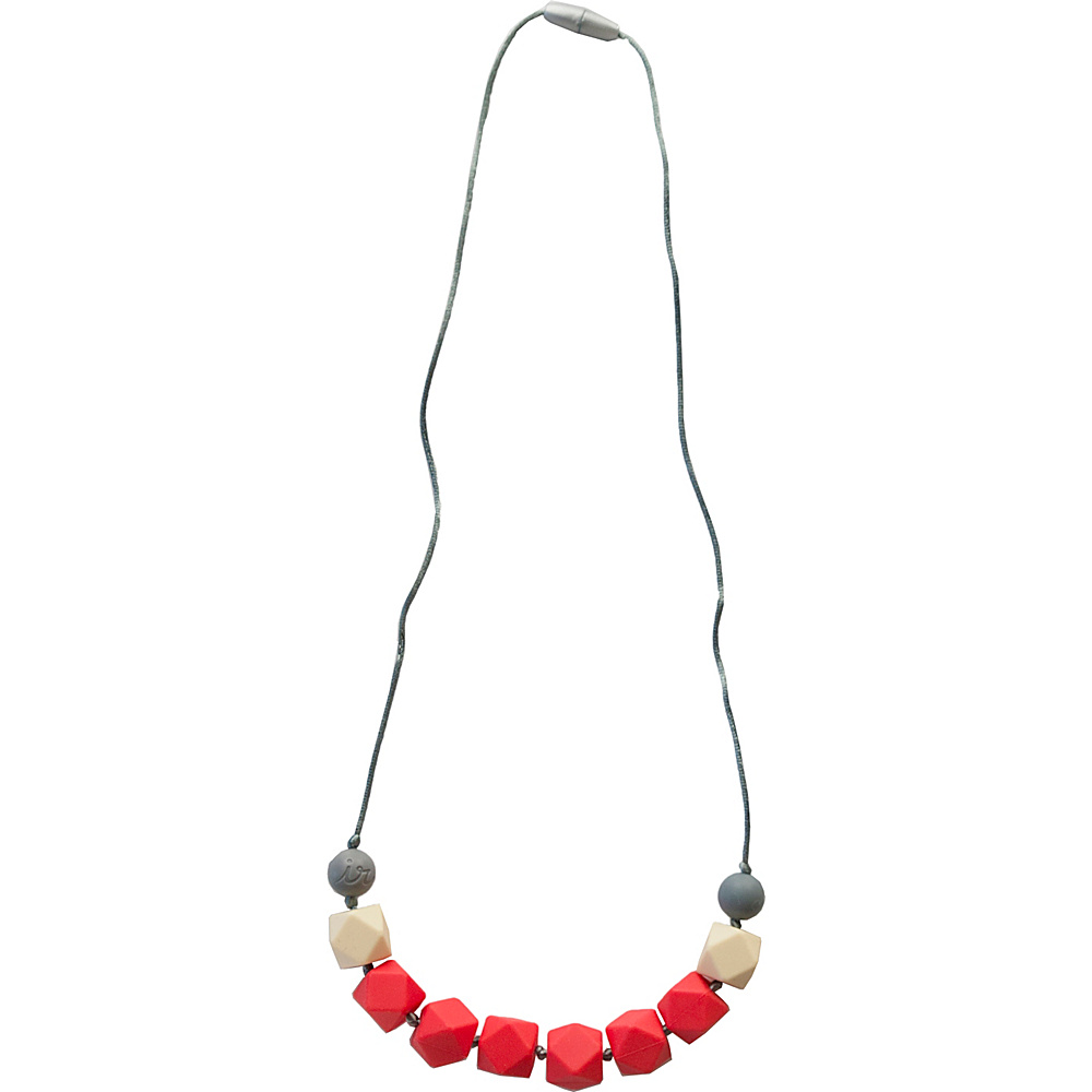 Itzy Ritzy Teething Happens Cube Bead Necklace Coral Itzy Ritzy Diaper Bags Accessories