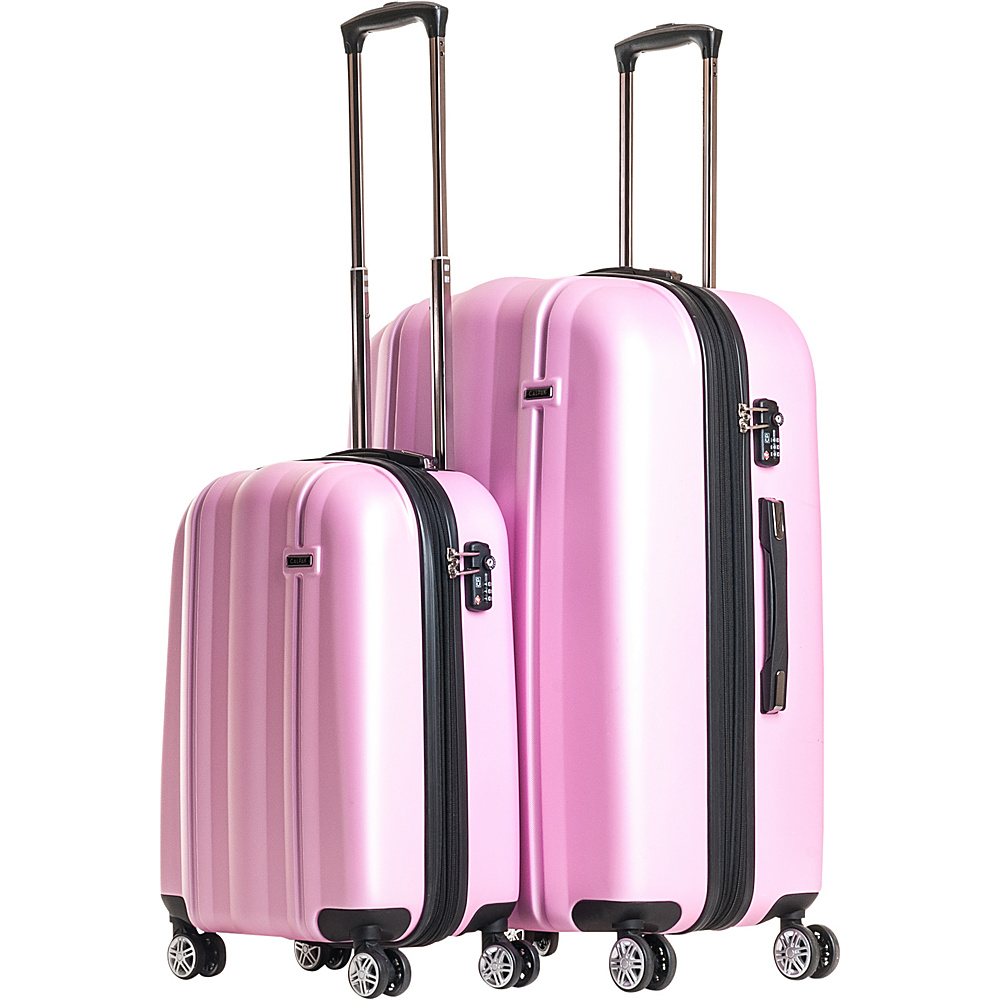 CalPak Winton 2 Piece Expandable Lightweight Luggage Set Light Pink CalPak Luggage Sets