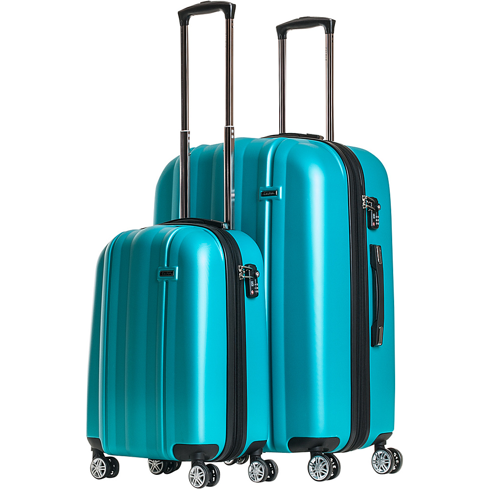 CalPak Winton 2 Piece Expandable Lightweight Luggage Set Turquoise CalPak Luggage Sets