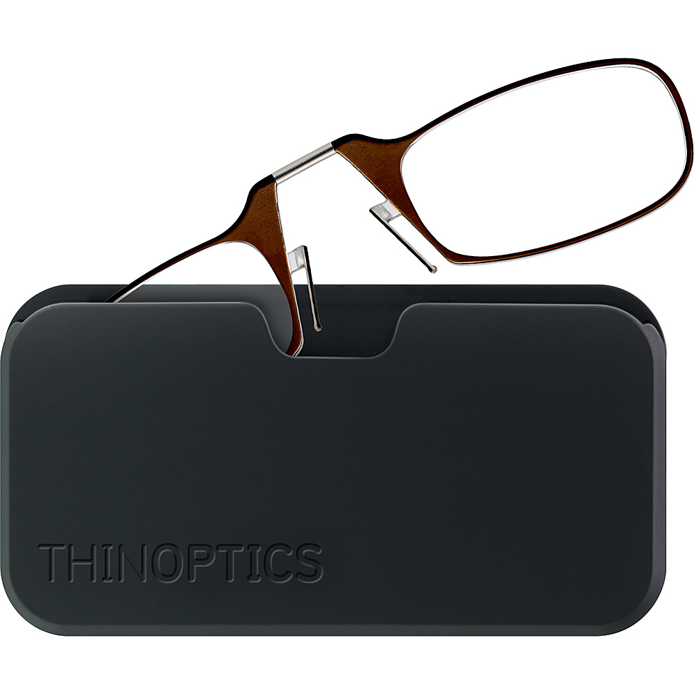 ThinOPTICS Universal Black Pod with High Power Glasses Brown High Power ThinOPTICS Sunglasses