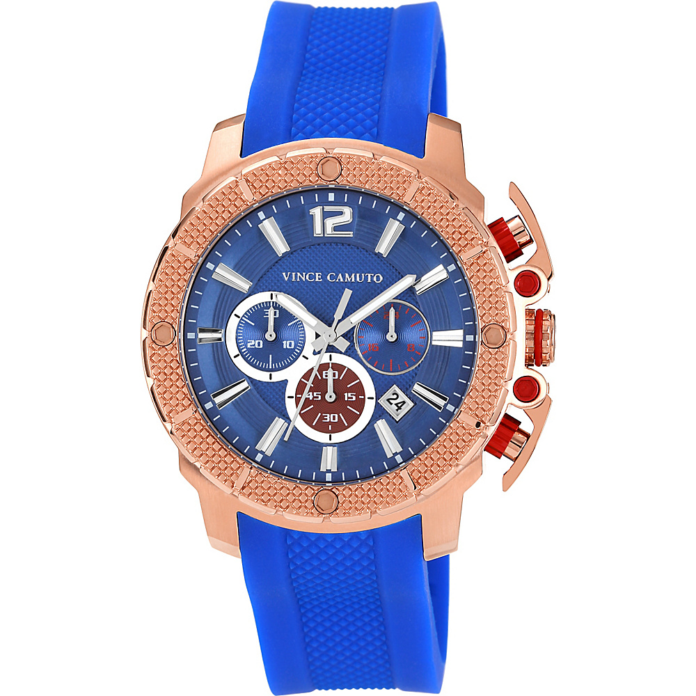 Vince Camuto Watches Men s Rose Gold Tone Chronograph Watch Blue Vince Camuto Watches Watches