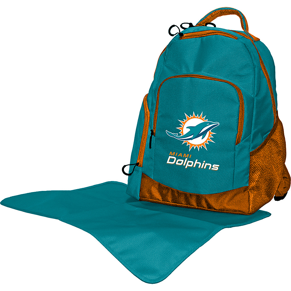 Lil Fan NFL Backpack Miami Dolphins Lil Fan Diaper Bags Accessories