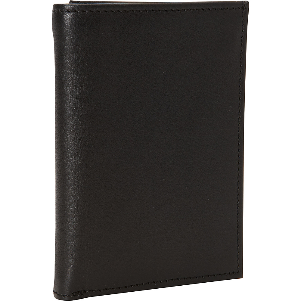 Kiko Leather Trifold Wallet Black Kiko Leather Mens Wallets